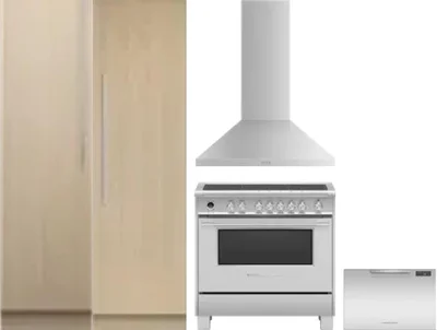 5 Piece Package Includes Refrigerator, Freezer, Range, Hood And Dishwasher